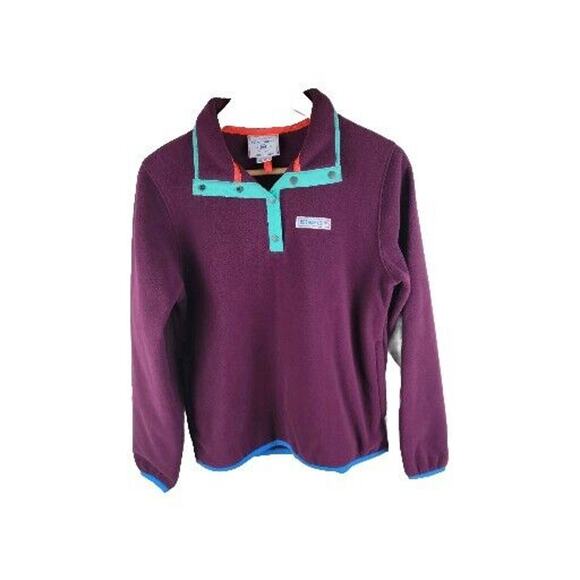 Obermeyer Boulder Fleece Jacket Girls Large Purple Teal Outdoor School Warm - Picture 5 of 16
